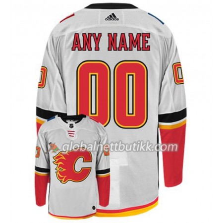 Calgary Flames Hockeydrakt Custom Hvit Adidas Authentic - Herre